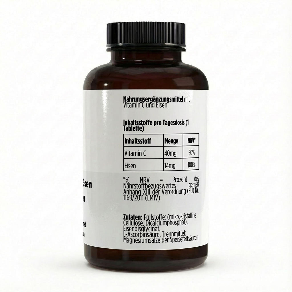 Iron + Vitamin C - 120 vegan tablets
