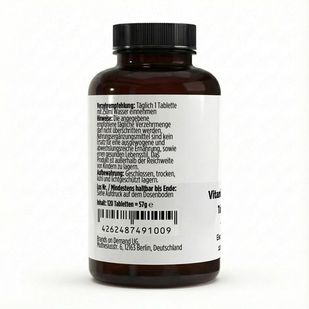 Iron + Vitamin C - 120 vegan tablets